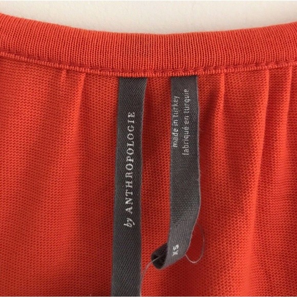By Anthropologie | Anais Tunic Womens XS Orange Oversized NeckTie Pullover Dress - Picture 11 of 11